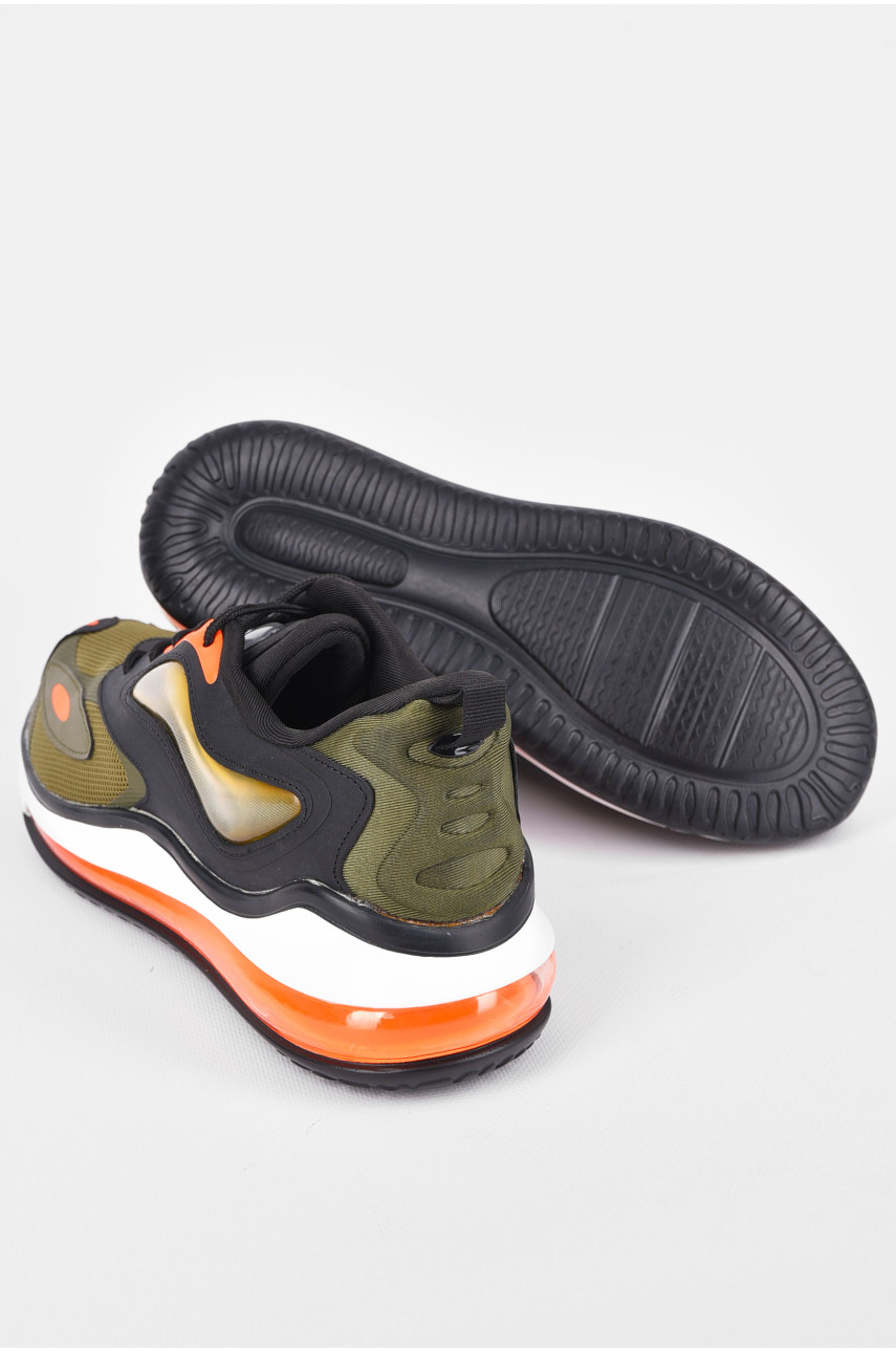 Кросівки чоловічі кольору хакі на шнурівці 1371-106 198296
