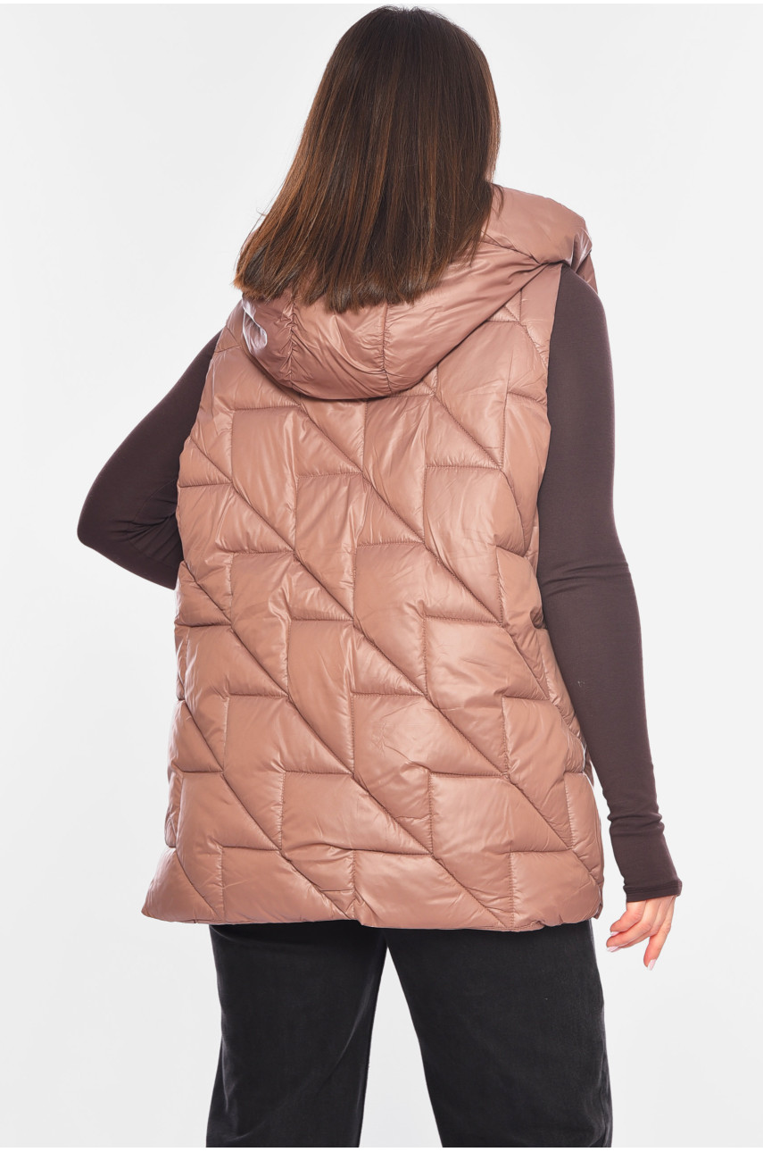 Жилетка женская коричневого цвета 206 198302 Жилетка женская коричневого цвета 206 198302