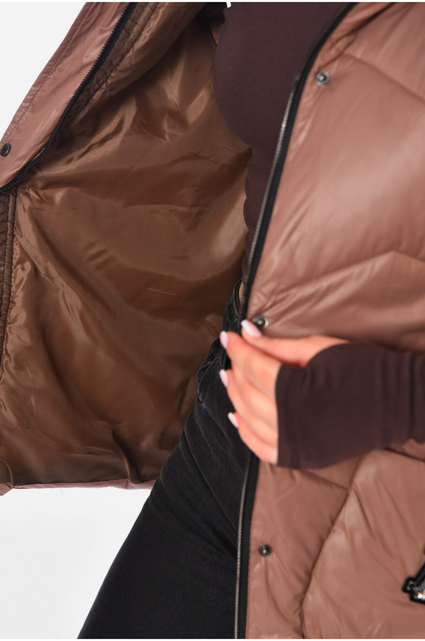 Жилетка женская коричневого цвета 206 198302 Жилетка женская коричневого цвета 206 198302