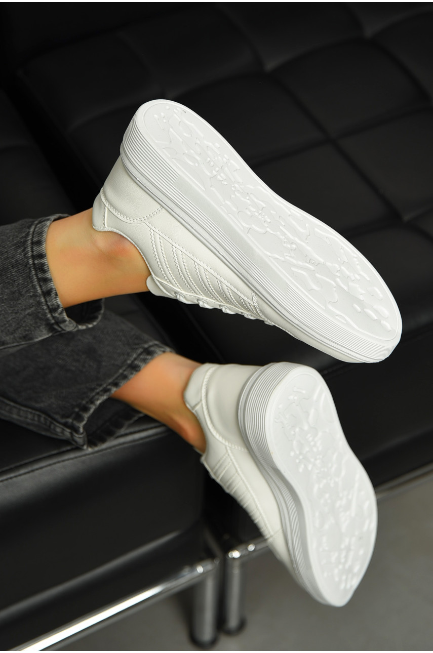 Кроссовки женские белого цвета на шнуровке в701-2 198314 Кроссовки женские белого цвета на шнуровке в701-2 198314