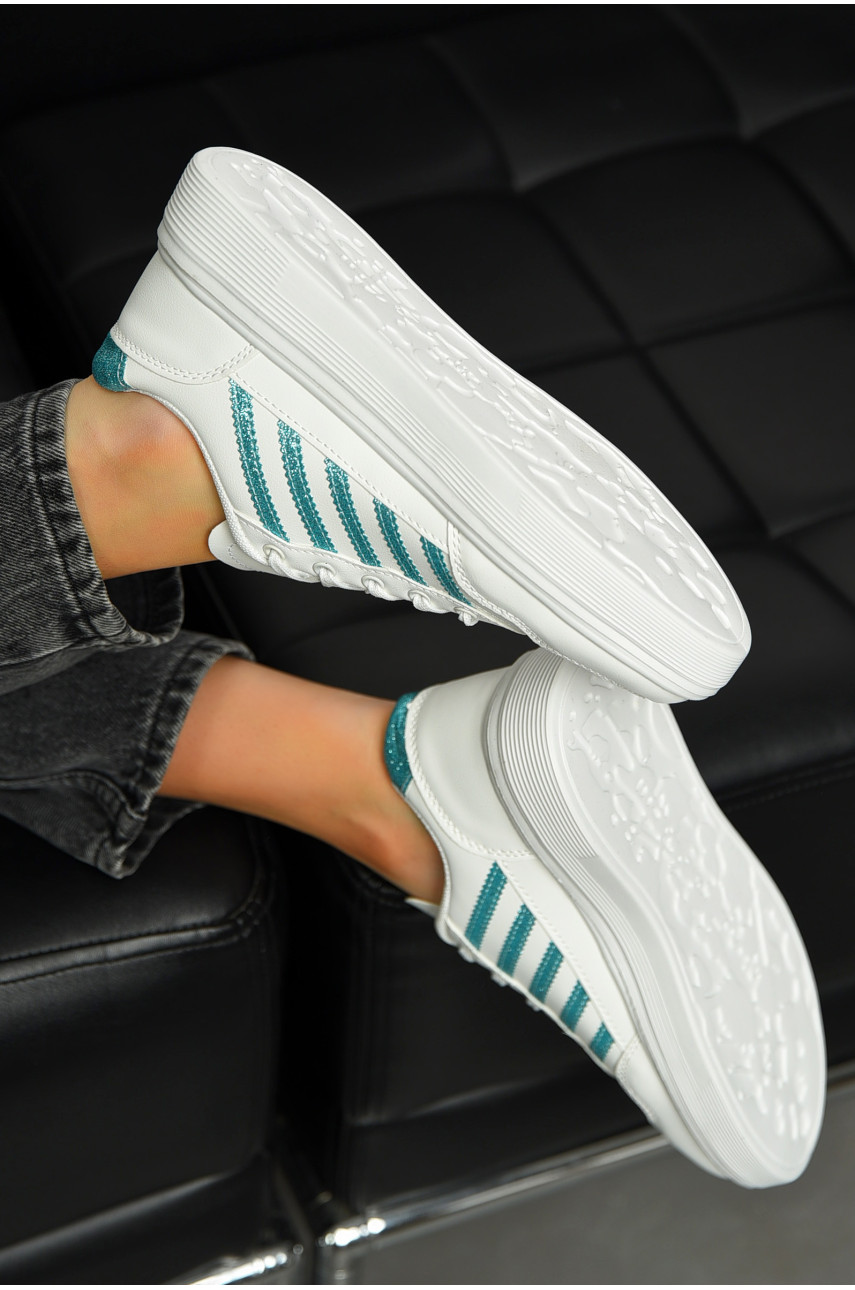 Кросівки жіночі білого кольору на шнурівці в701-6 198315