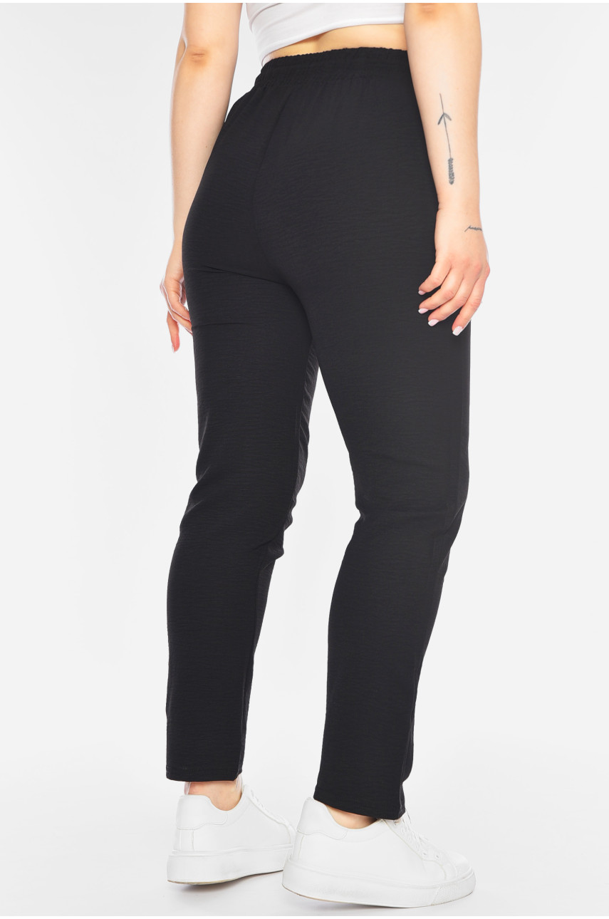 Штаны женские однотонные черного цвета 4939 198325