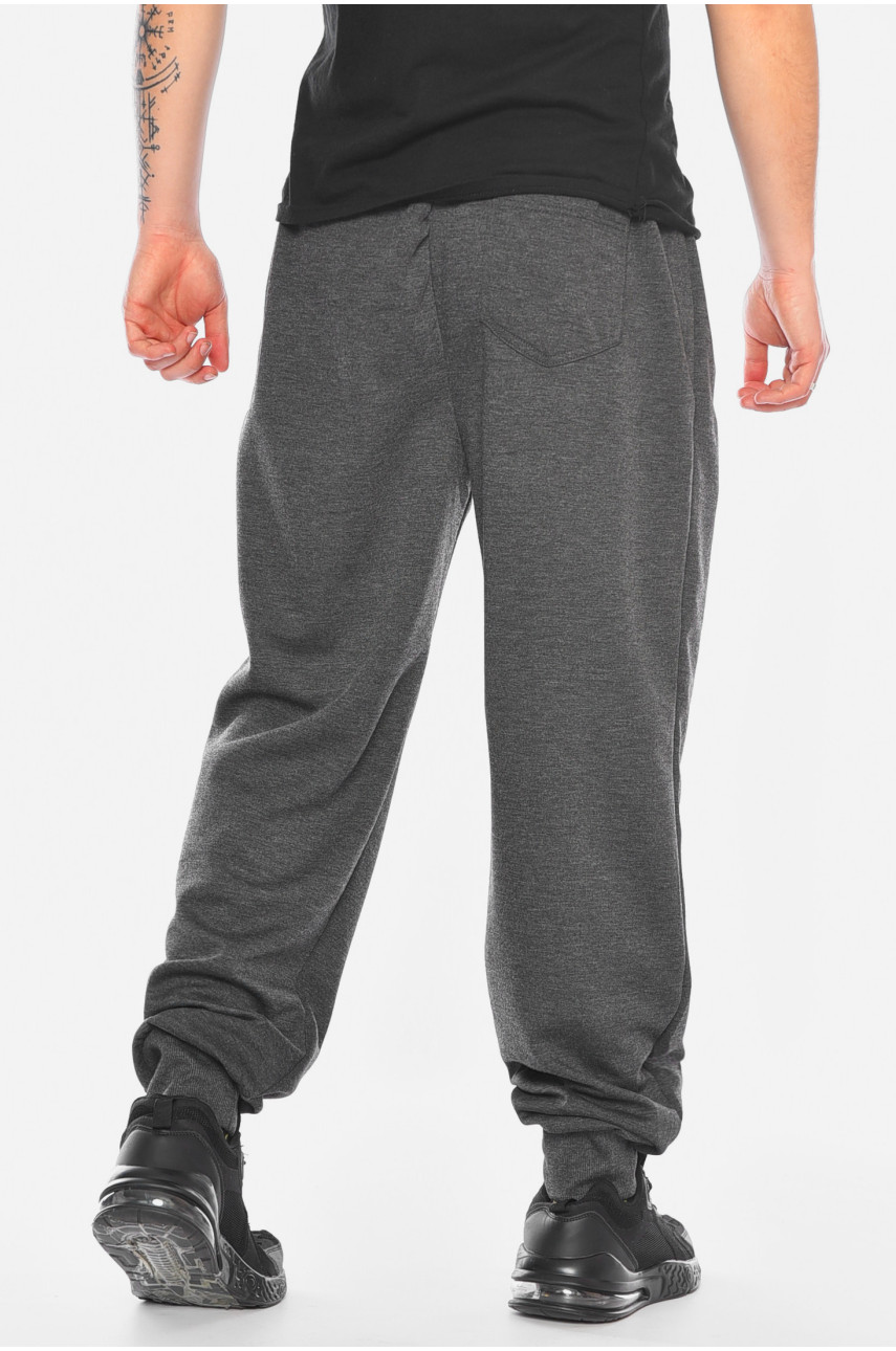 Спортивные штаны мужские полубатальные серого цвета 1402-11 198329