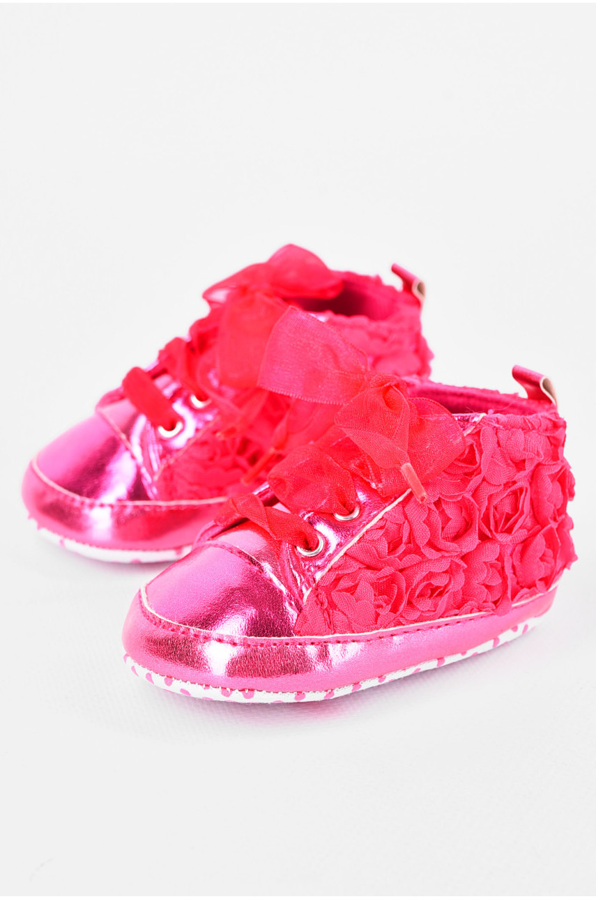 Пінетки дитячі для дівчинки малинового кольору 198330