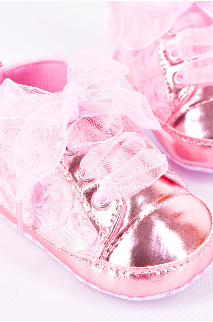 Пінетки дитячі для дівчинки рожевого кольору 198331