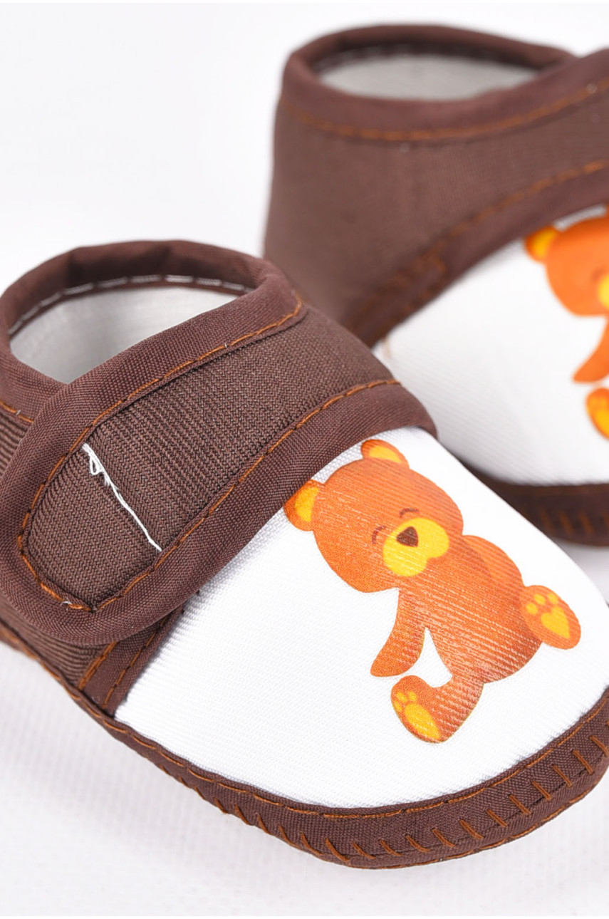 Пинетки детские коричневого цвета 198339