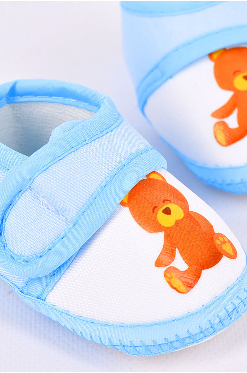 Пинетки детские голубого цвета 198341