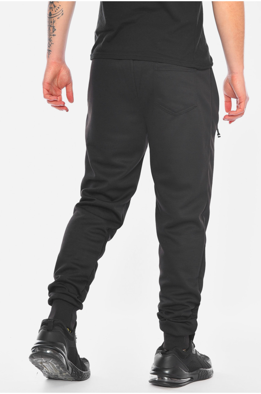 Спортивні штани чоловічі чорного кольору 1402-1 198343