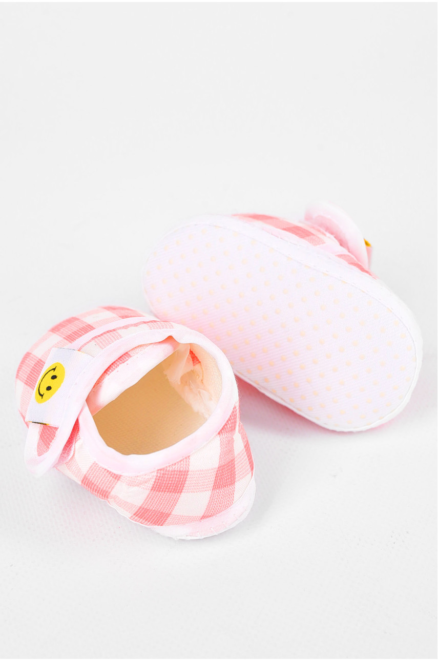 Пинетки детские для девочки кораллового цвета 198354