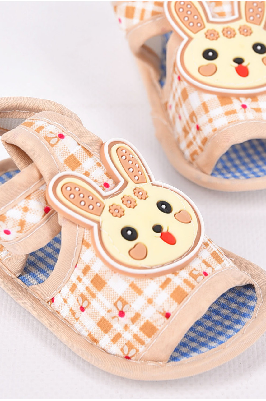 Пінетки дитячі для дівчинки бежевого кольору 198362