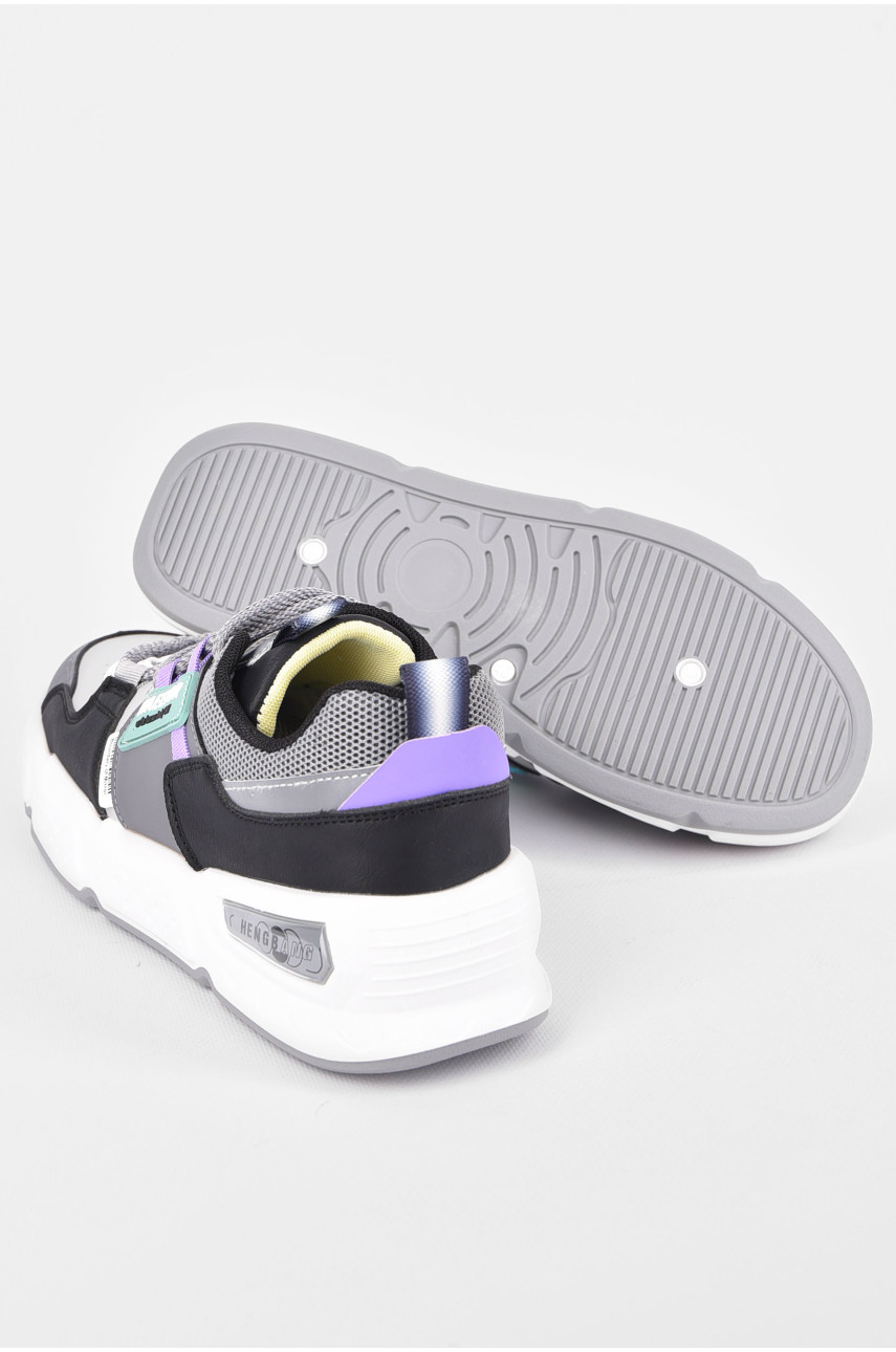 Кросівки чоловічі сірого кольору на шнурівці нк25-2 198368