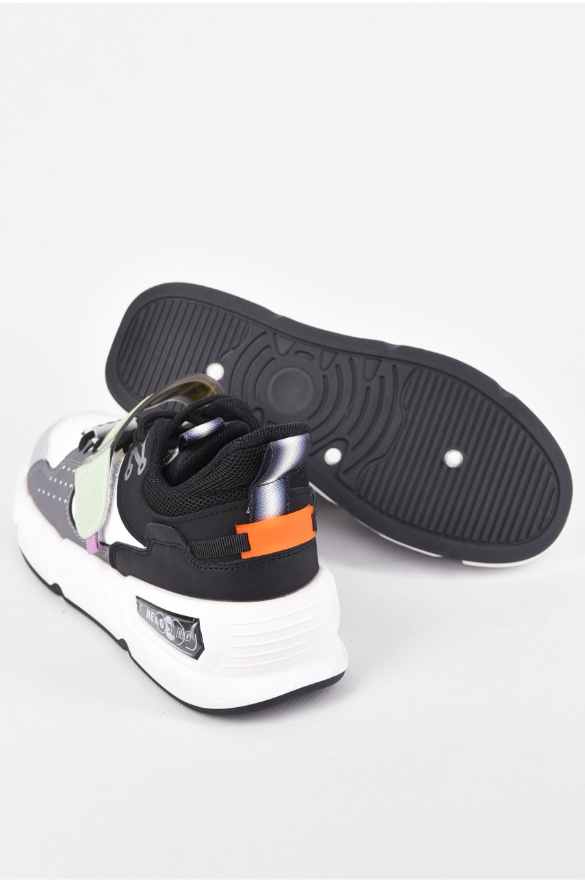 Кросівки чоловічі чорного кольору на шнурівці нк23-1 198376