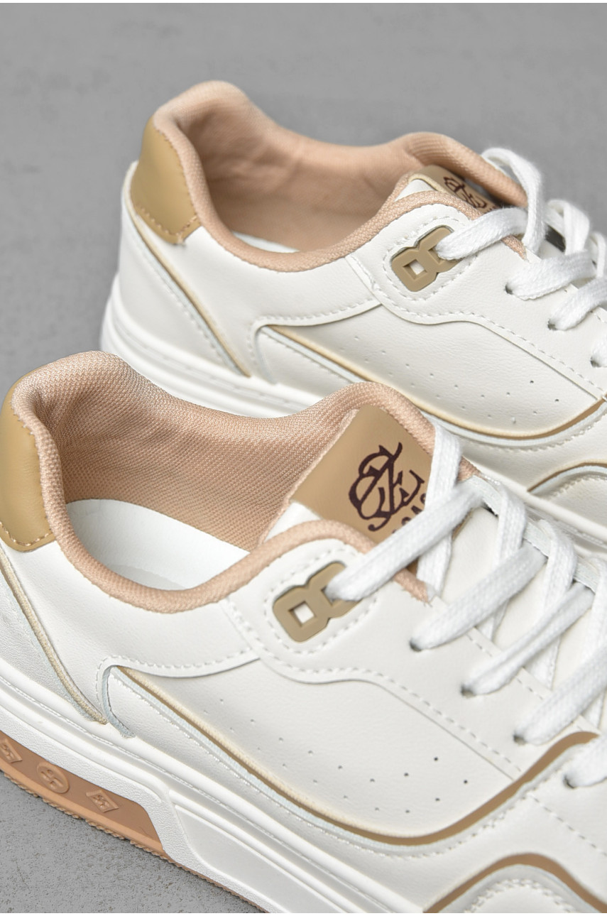 Кросівки чоловічі білого кольору на шнурівці нк33-2 198380