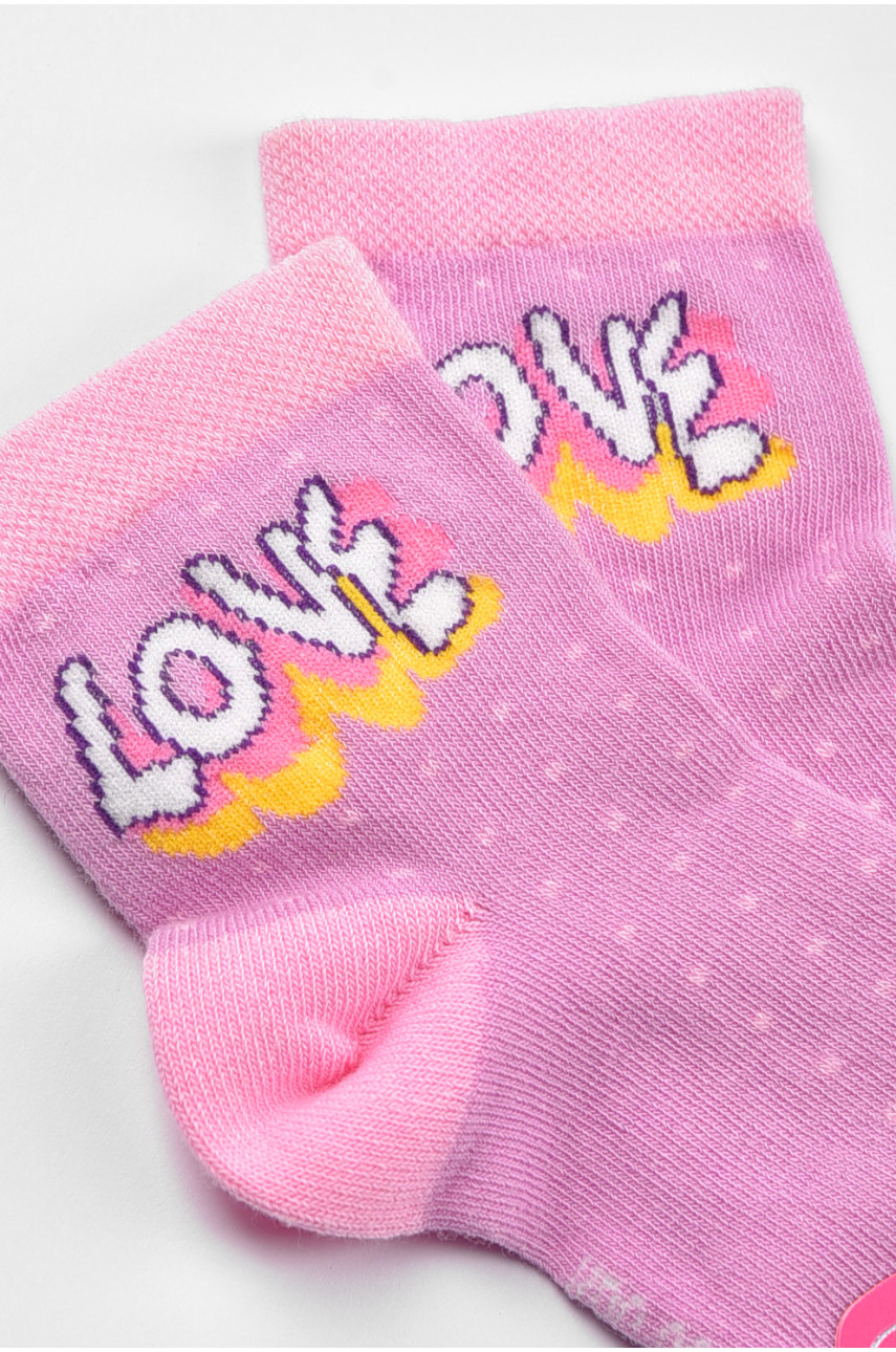 Шкарпетки дитячі демісезонні бузкового кольору з малюнком 198422 Шкарпетки дитячі демісезонні бузкового кольору з малюнком 198422