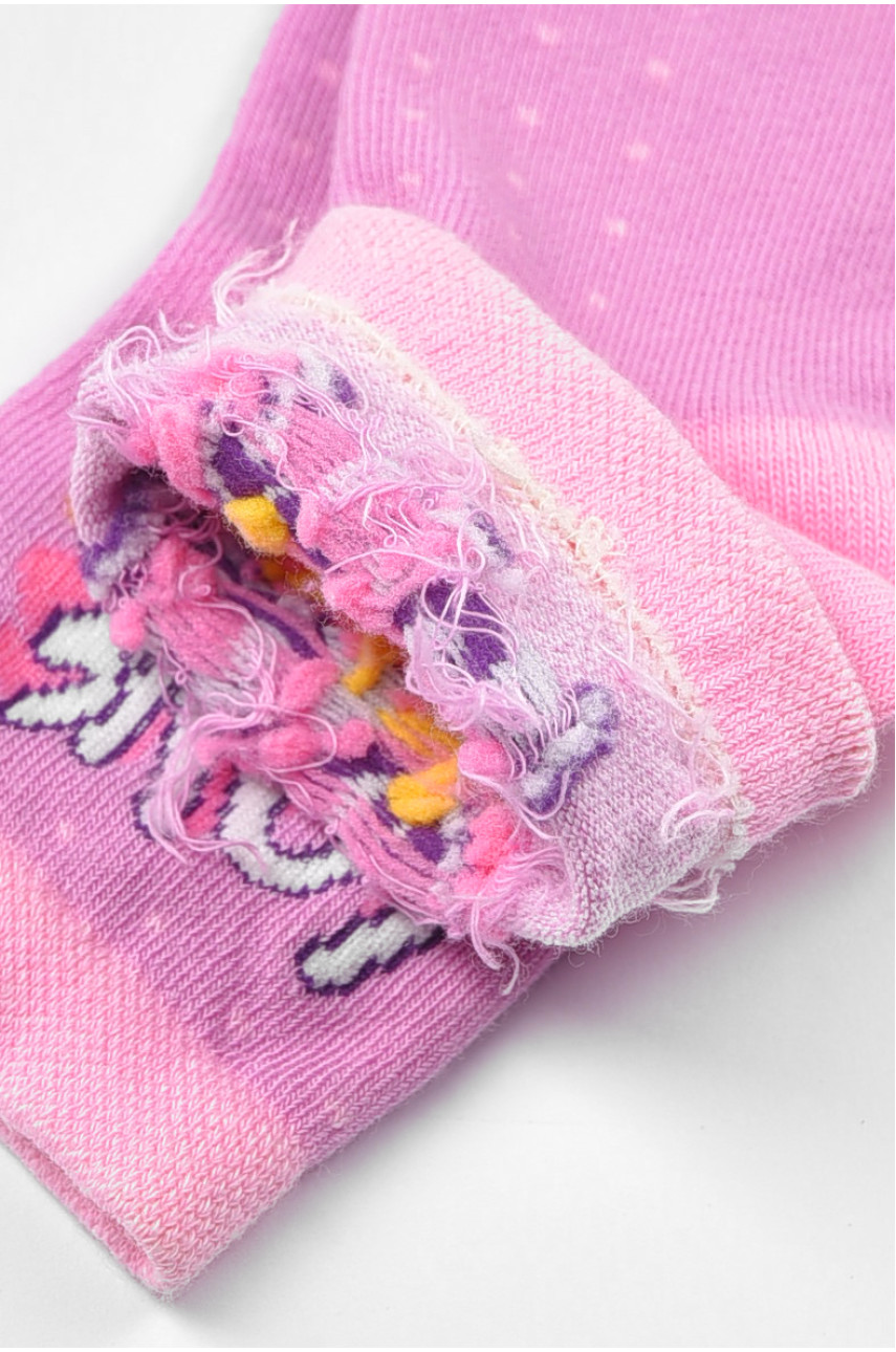 Шкарпетки дитячі демісезонні бузкового кольору з малюнком 198422 Шкарпетки дитячі демісезонні бузкового кольору з малюнком 198422