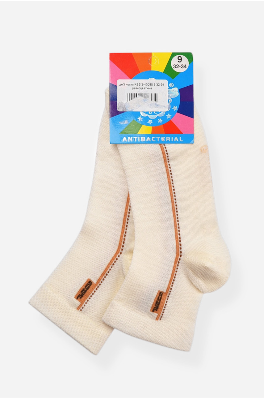 Шкарпетки дитячі демісезонні молочного кольору 198430 Шкарпетки дитячі демісезонні молочного кольору 198430
