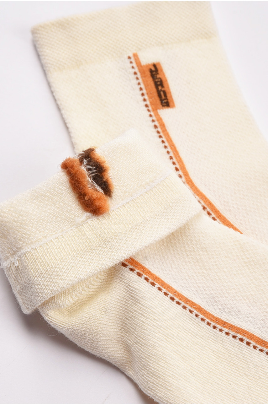 Шкарпетки дитячі демісезонні молочного кольору 198430 Шкарпетки дитячі демісезонні молочного кольору 198430