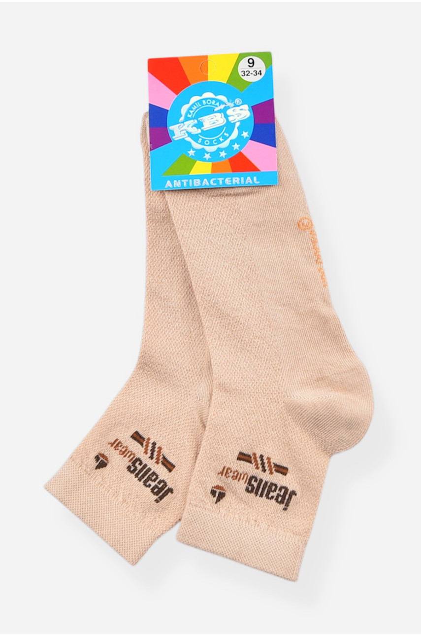 Шкарпетки дитячі демісезонні бежевого кольору 198432 Шкарпетки дитячі демісезонні бежевого кольору 198432