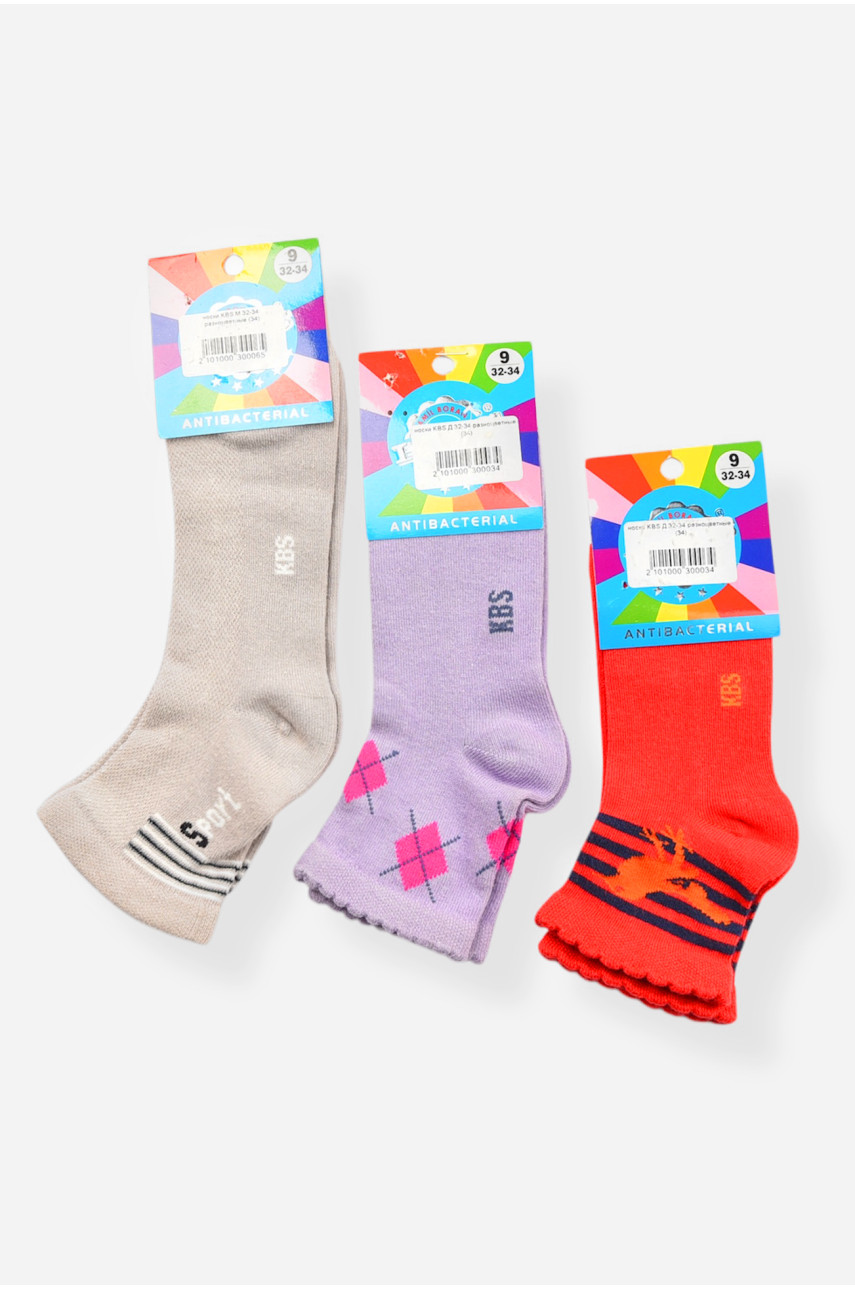 Набір шкарпеток дитячих демісезонних різного кольору 198474 Набір шкарпеток дитячих демісезонних різного кольору 198474