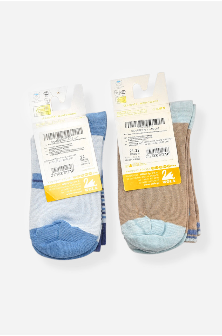 Набір шкарпеток дитячих демісезонних різного кольору 198475 Набір шкарпеток дитячих демісезонних різного кольору 198475