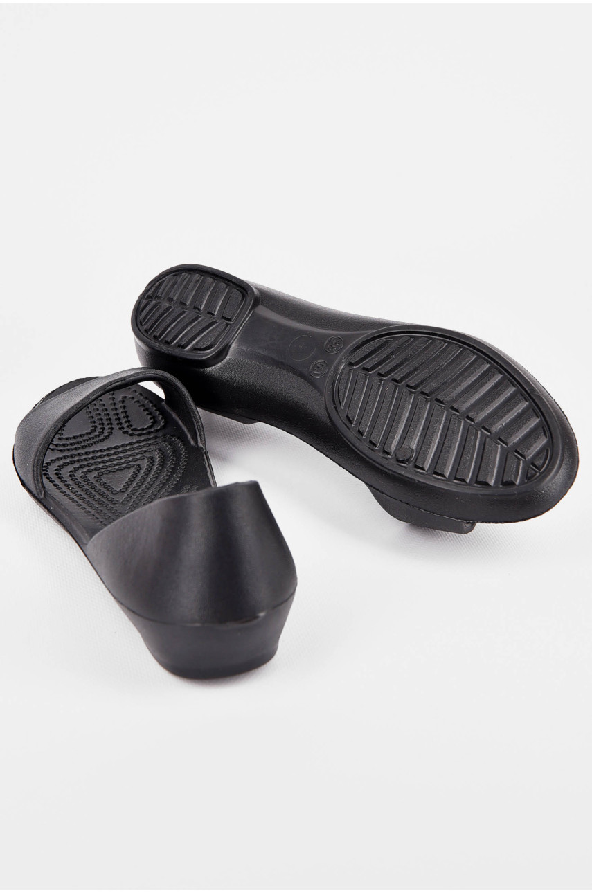 Босоножки пена женские черного цвета 198543 Босоножки пена женские черного цвета 198543