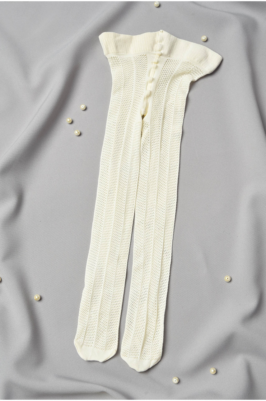 Колготы детские для девочки белого цвета асорті 198578