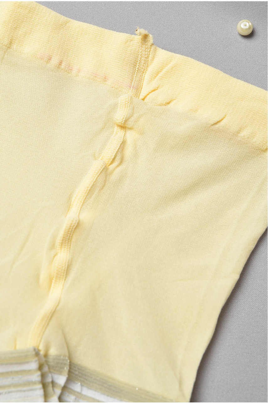 Колготи дитячі для дівчинки біло-оливкового кольору асорті 198610