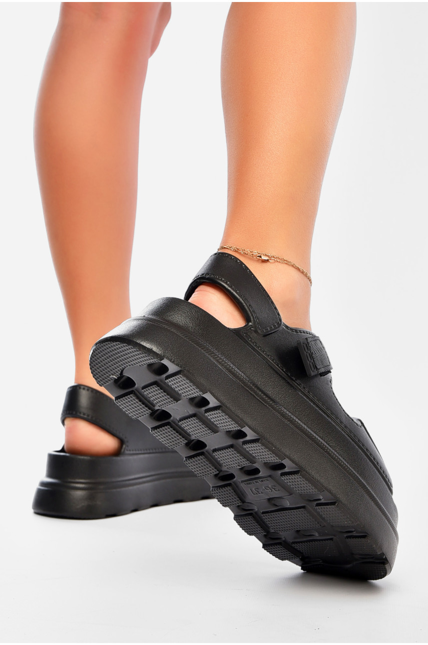 Сандали женские пена черного цвета 55 198637