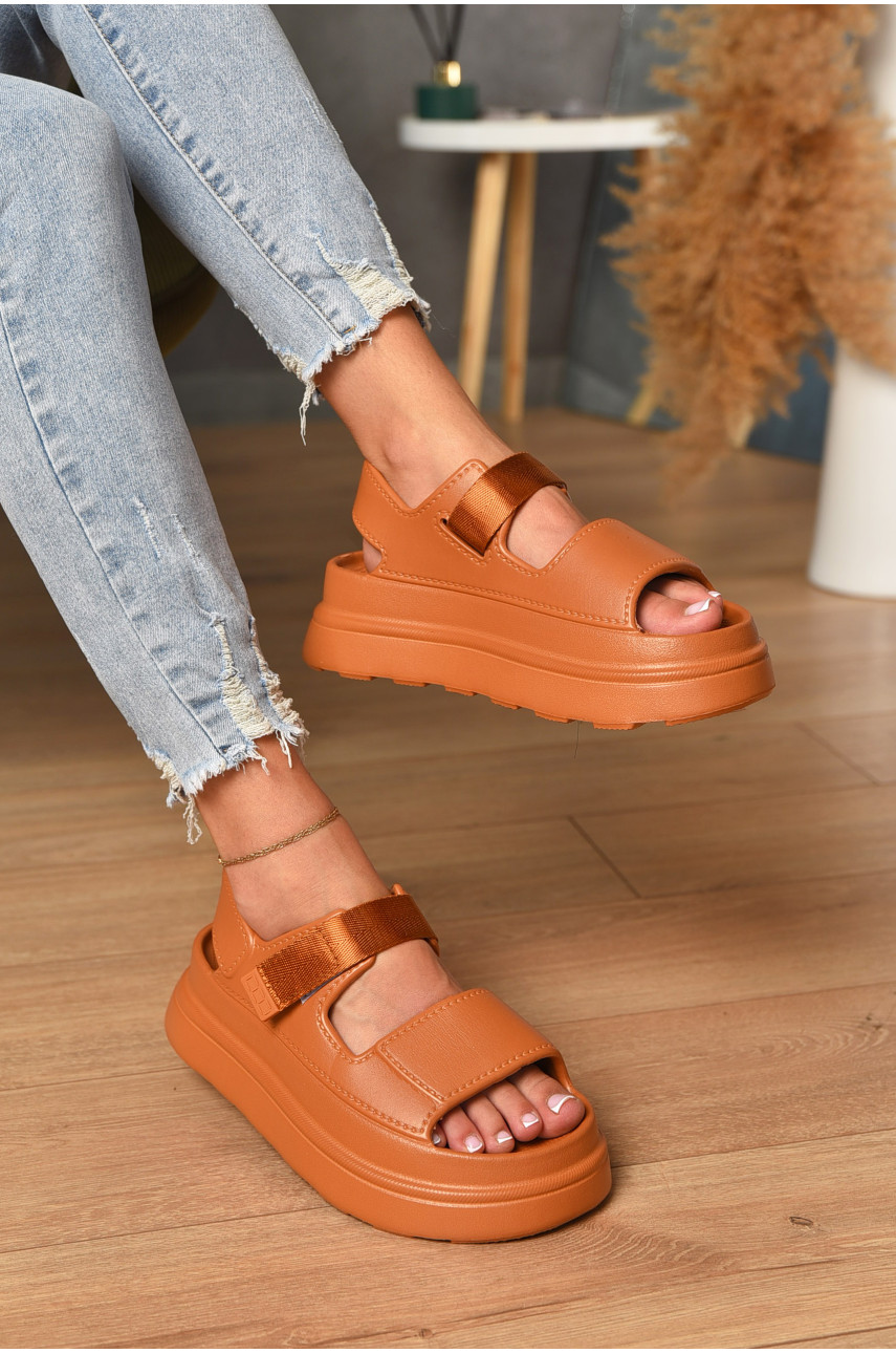 Сандали женские пена коричневого цвета 55 198650