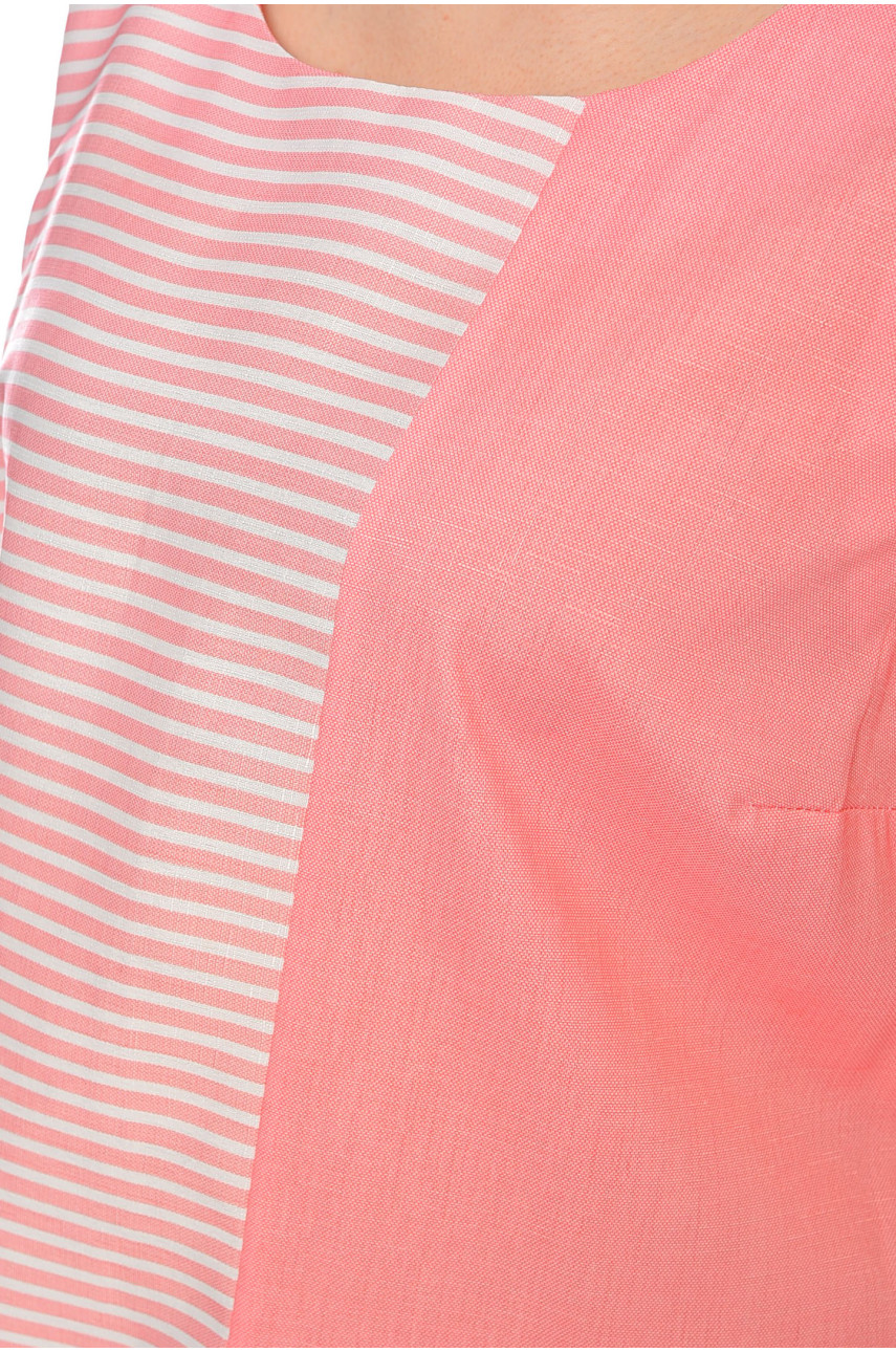 Платье женское батальное кораллового цвета 262 198666