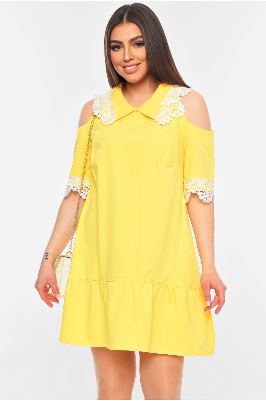Платье женское желтого цвета 047 198671