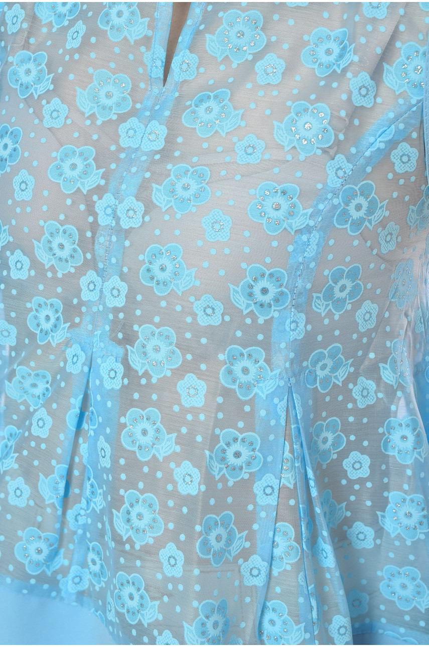 Блуза женская голубого цвета 110 198678