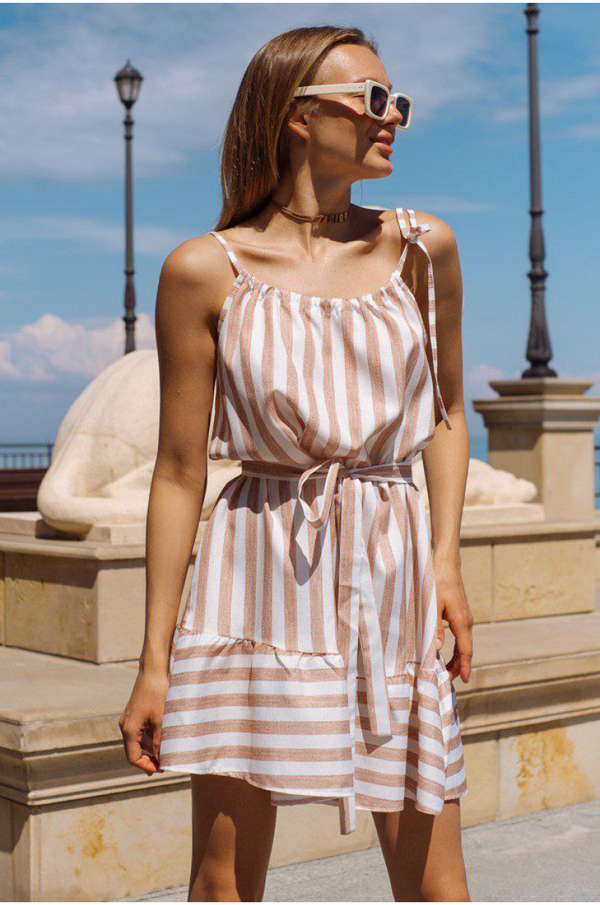 Сарафан женский бежевого цвета 1545 198681