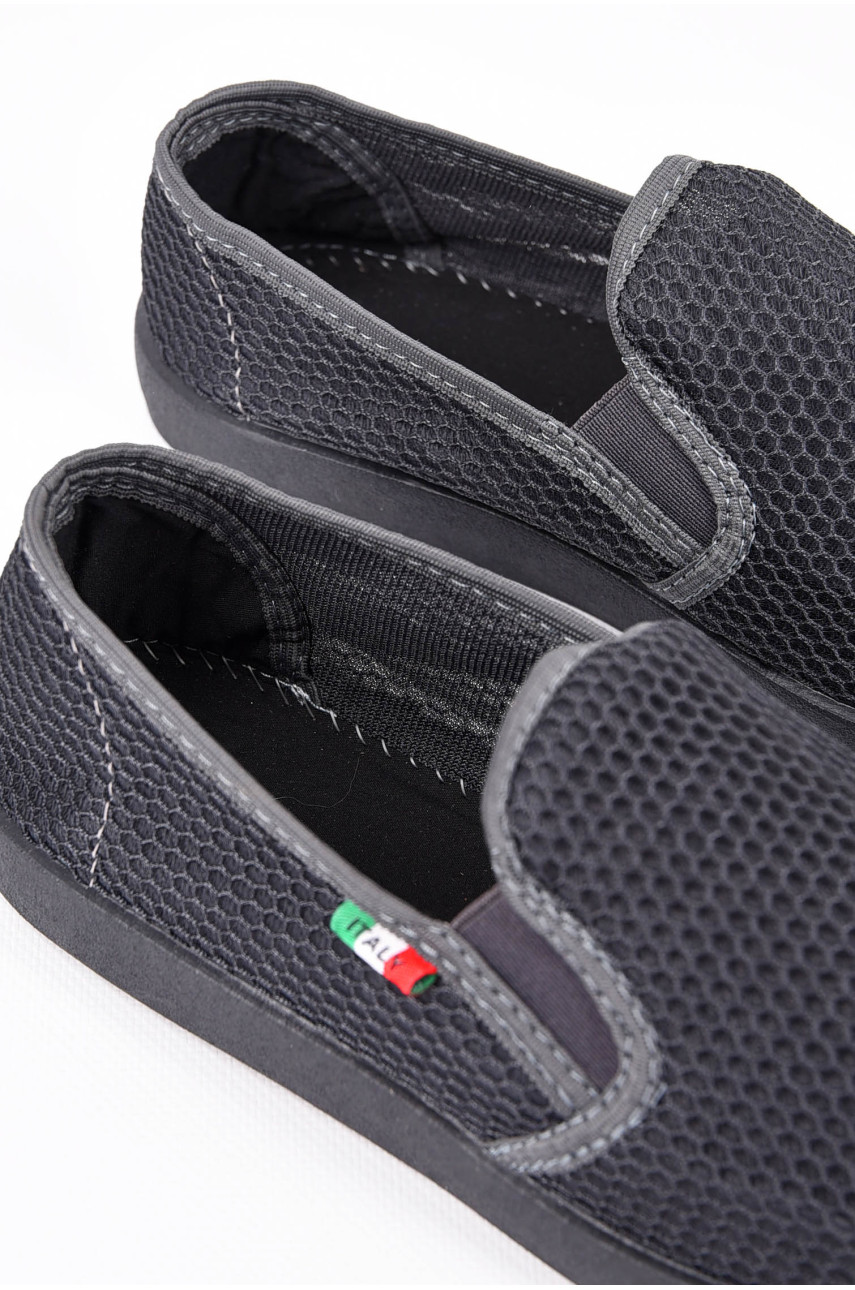 Мокасини чоловічі темно-сірого кольору 3100 198715