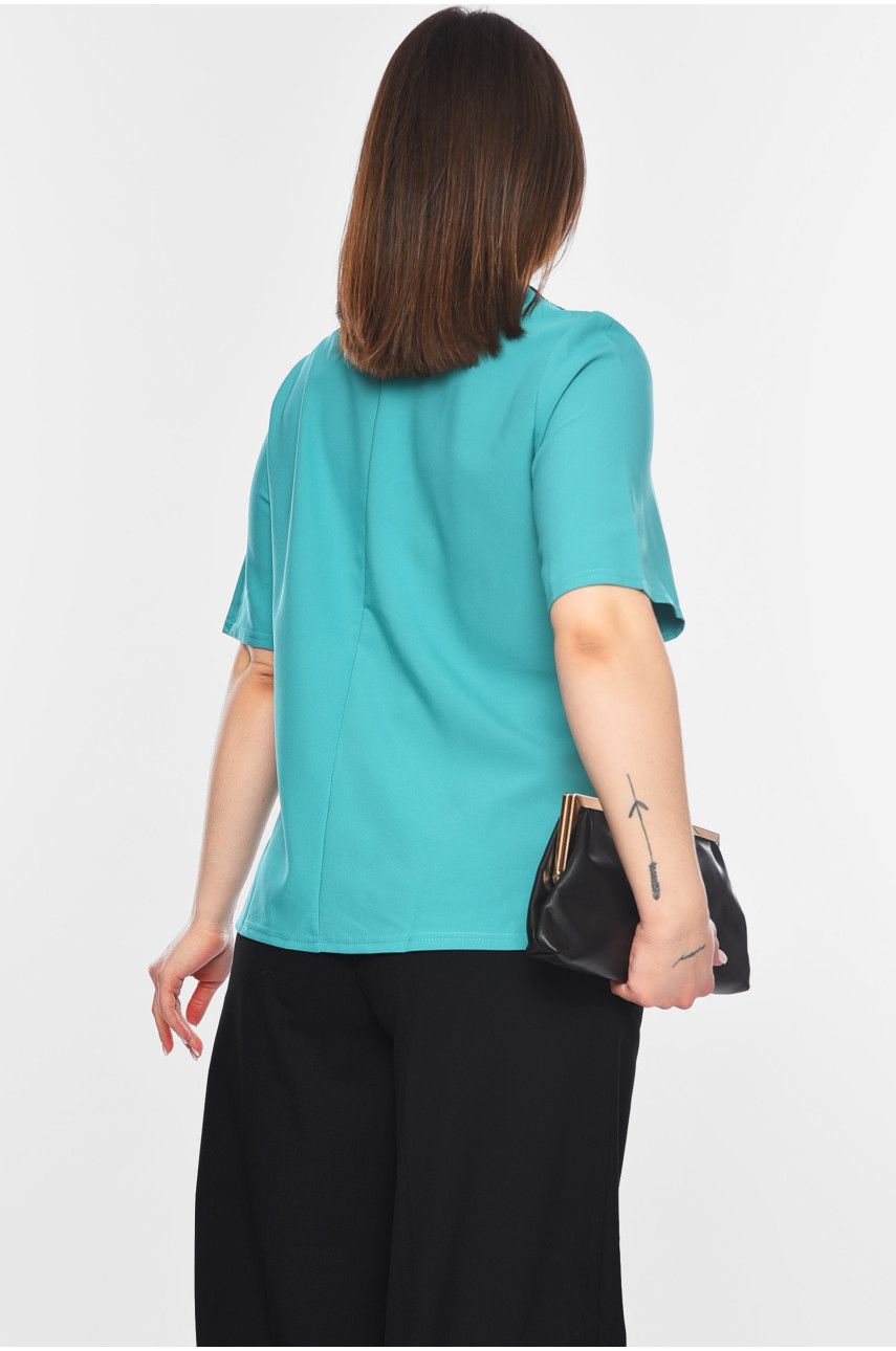 Блуза жіноча зеленого кольору 198742 Блуза жіноча зеленого кольору 198742