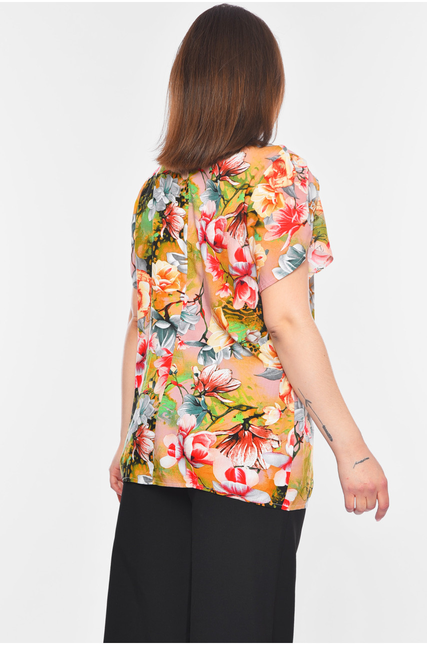 Блуза женская батальная бежевого цвета 269 198745