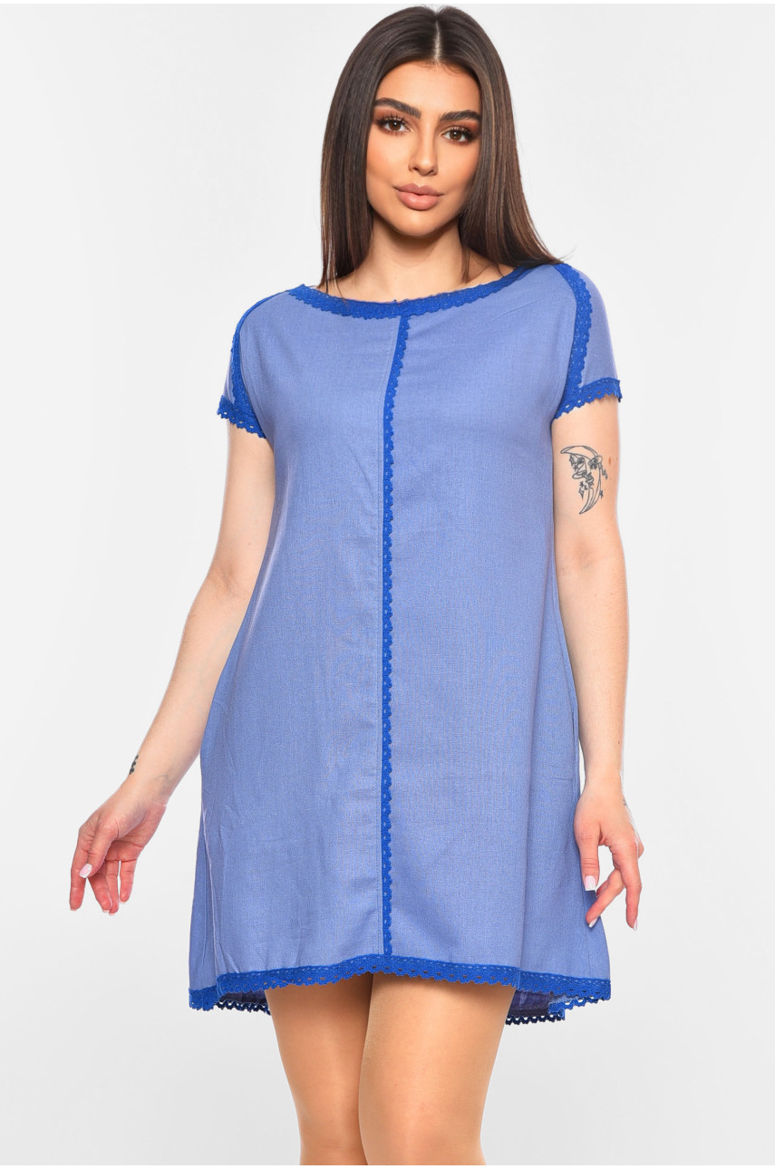 Платье женское полуботальное синего цвета 020 198765