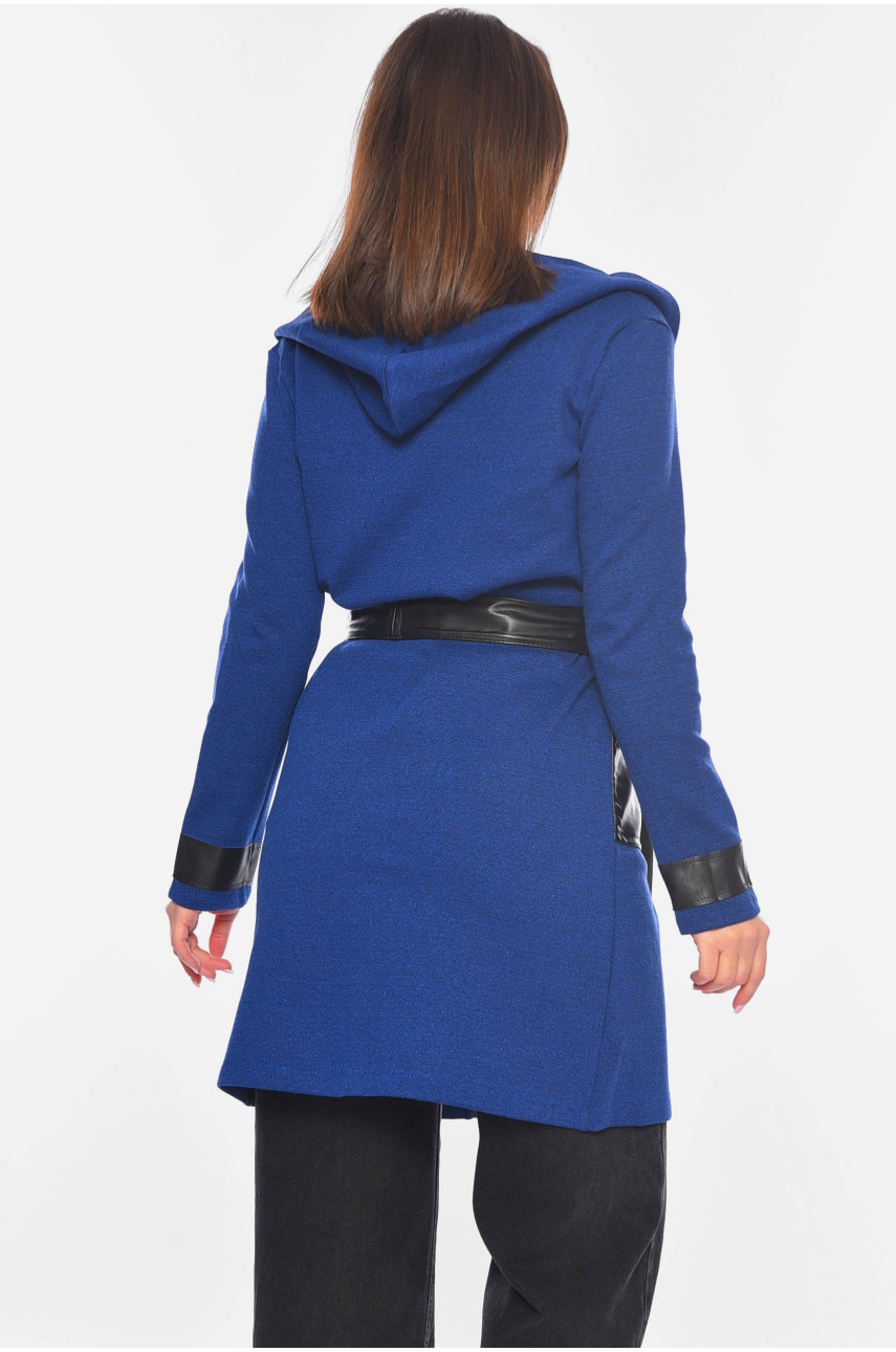 Кардиган женский однотонный тёмно-синего цвета 1034 198766