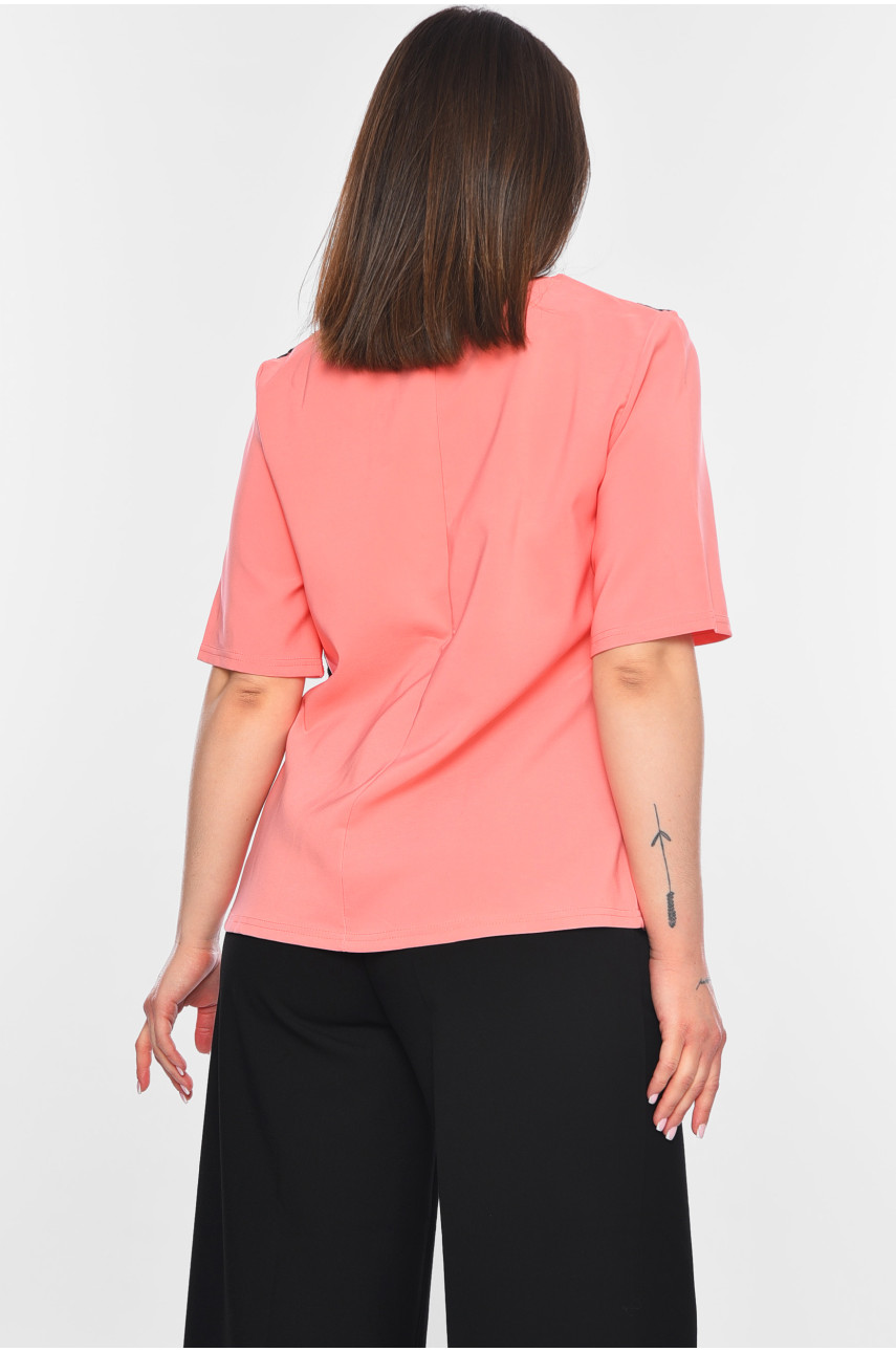 Блуза женская каралового цвета 198779