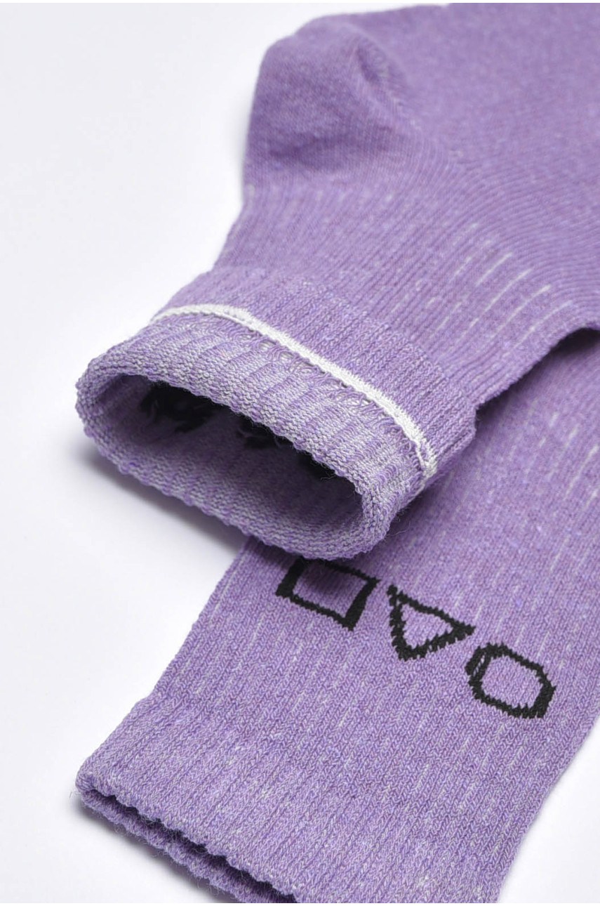 Шкарпетки жіночі демісезонні бузкового кольору 198795 Шкарпетки жіночі демісезонні бузкового кольору 198795