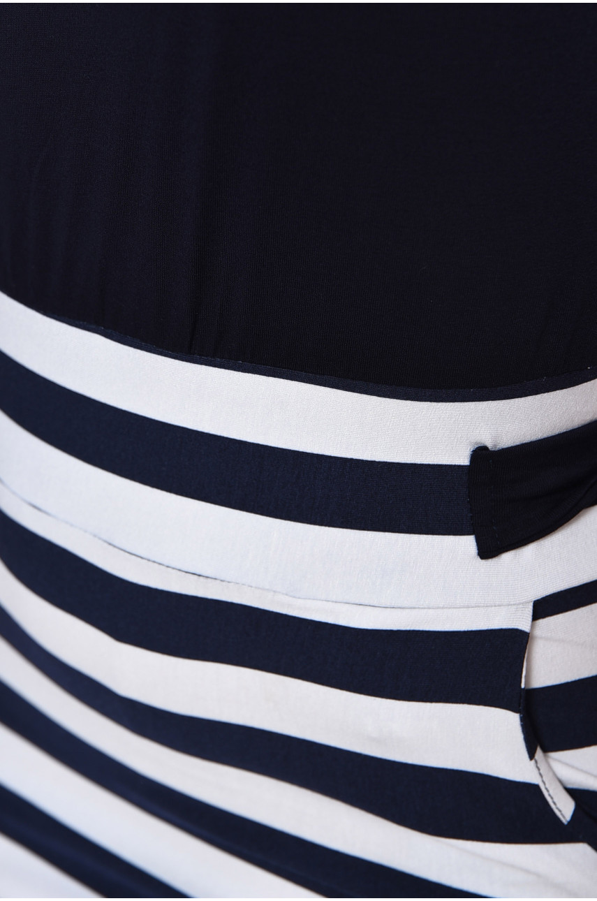 Платье женское в полоску тёмно-синего цвета 016 198816