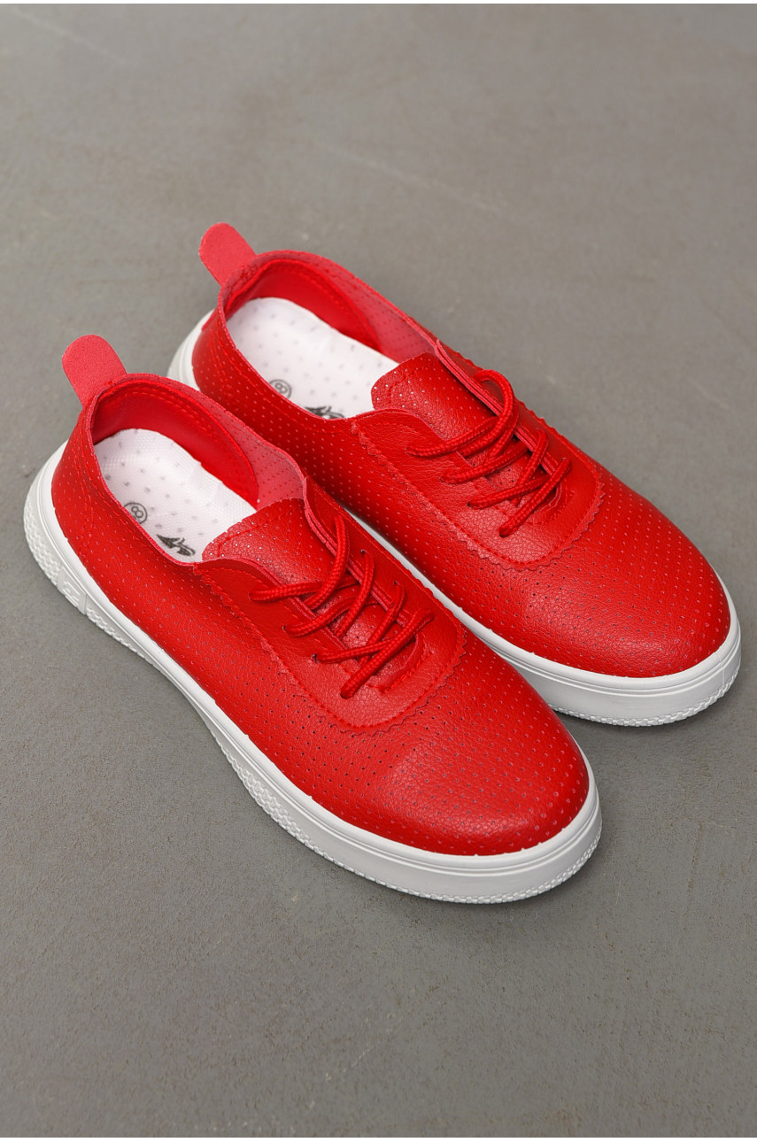 Мокасины женские красного цвета 527-25 198842