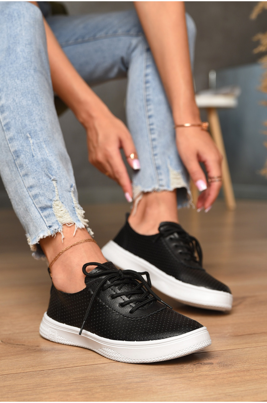 Мокасины женские черного цвета 527-28 198843