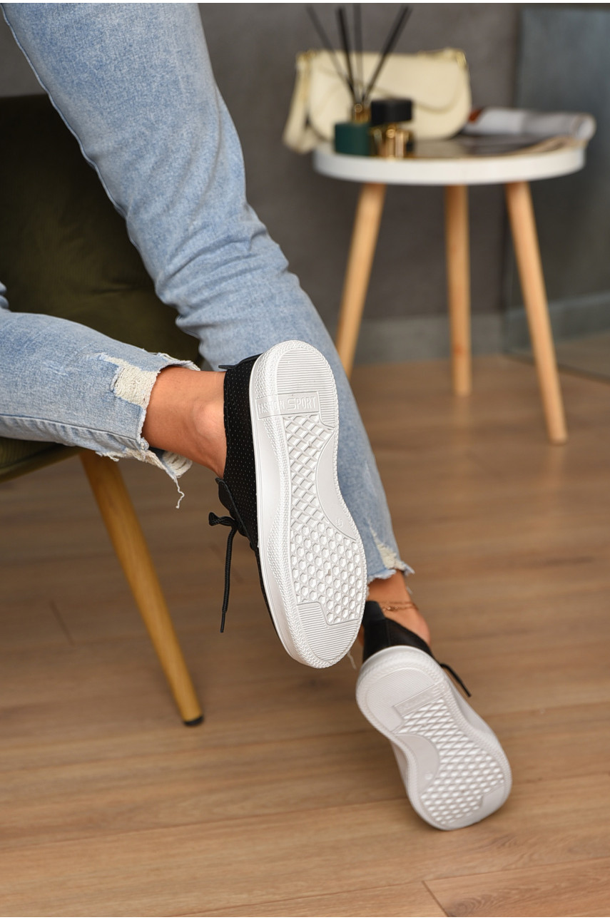 Мокасины женские черного цвета 527-28 198843