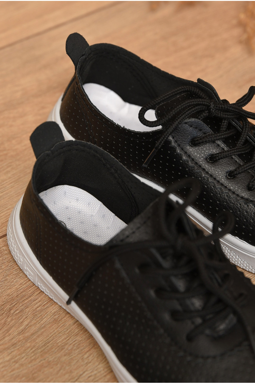 Мокасины женские черного цвета 527-28 198843