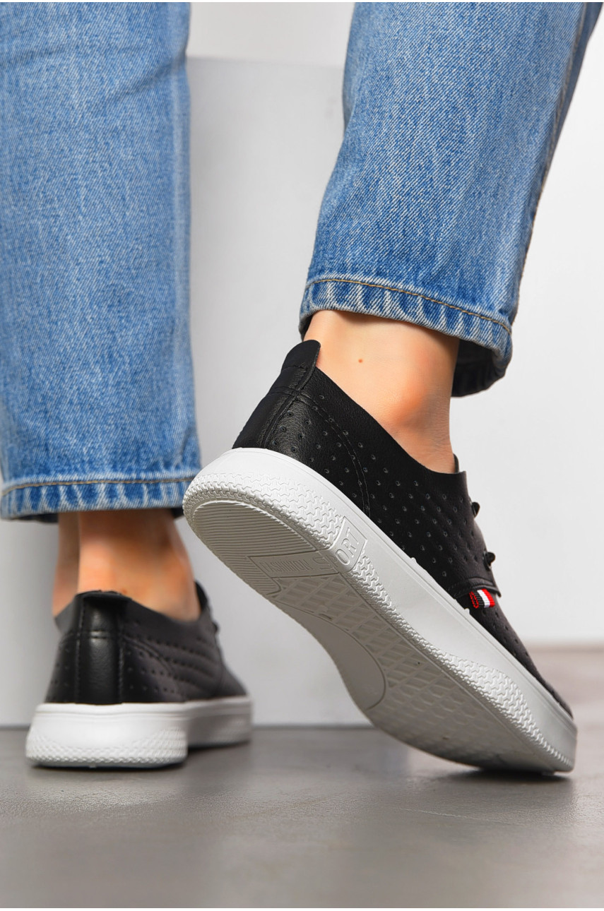 Мокасины женские черного цвета 527-22 198845