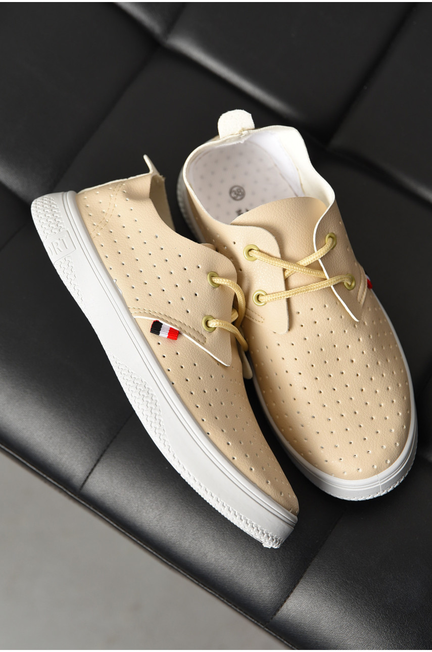 Мокасины женские бежевого цвета 527-22 198850