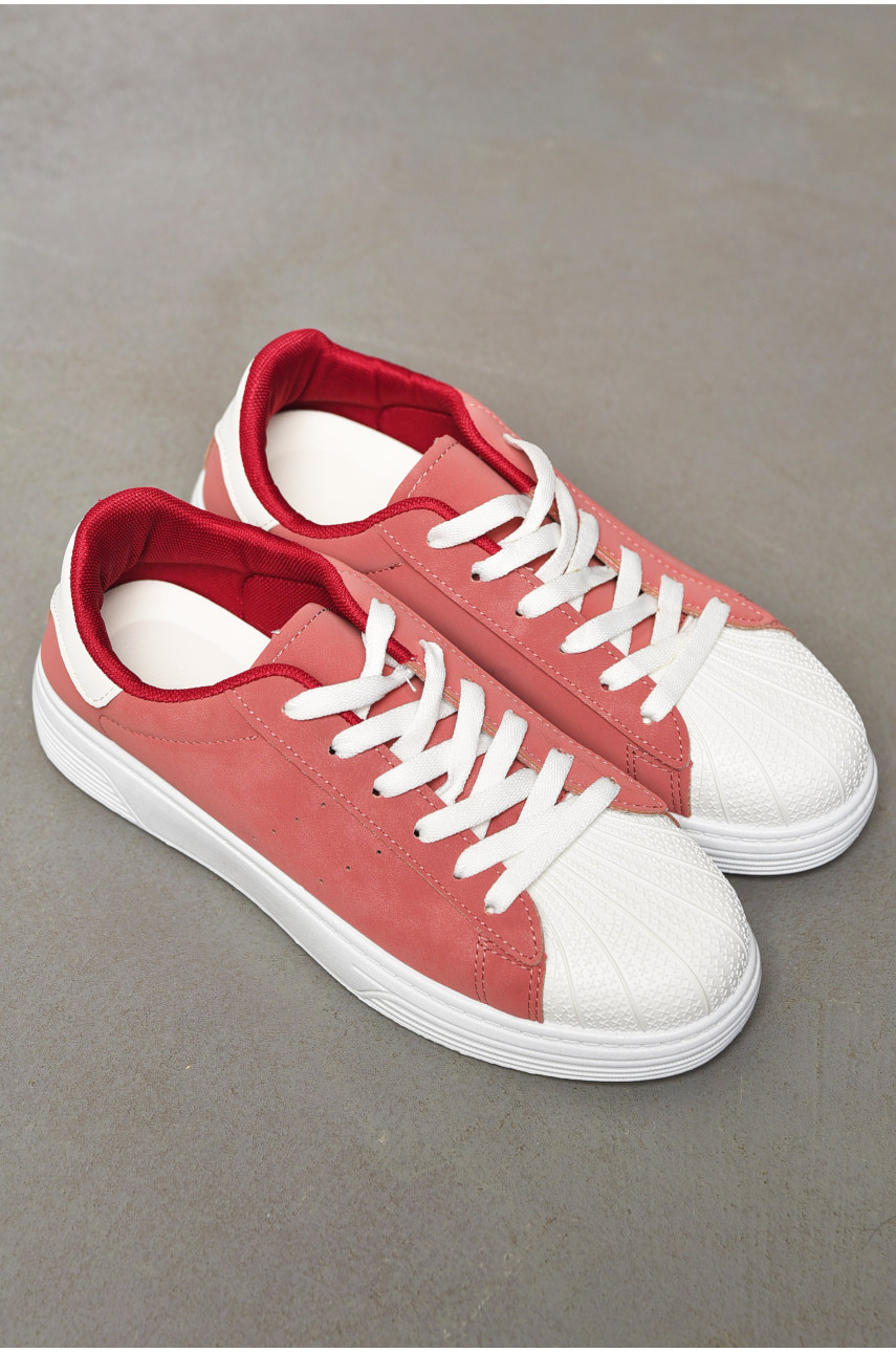 Кросівки жіночі темно-рожевого кольору на шнурівці 0213-8 198852