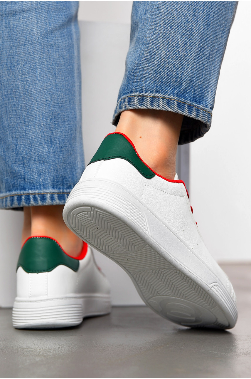 Кросівки жіночі білого кольору на шнурівці 0213-7 198855 Кросівки жіночі білого кольору на шнурівці 0213-7 198855