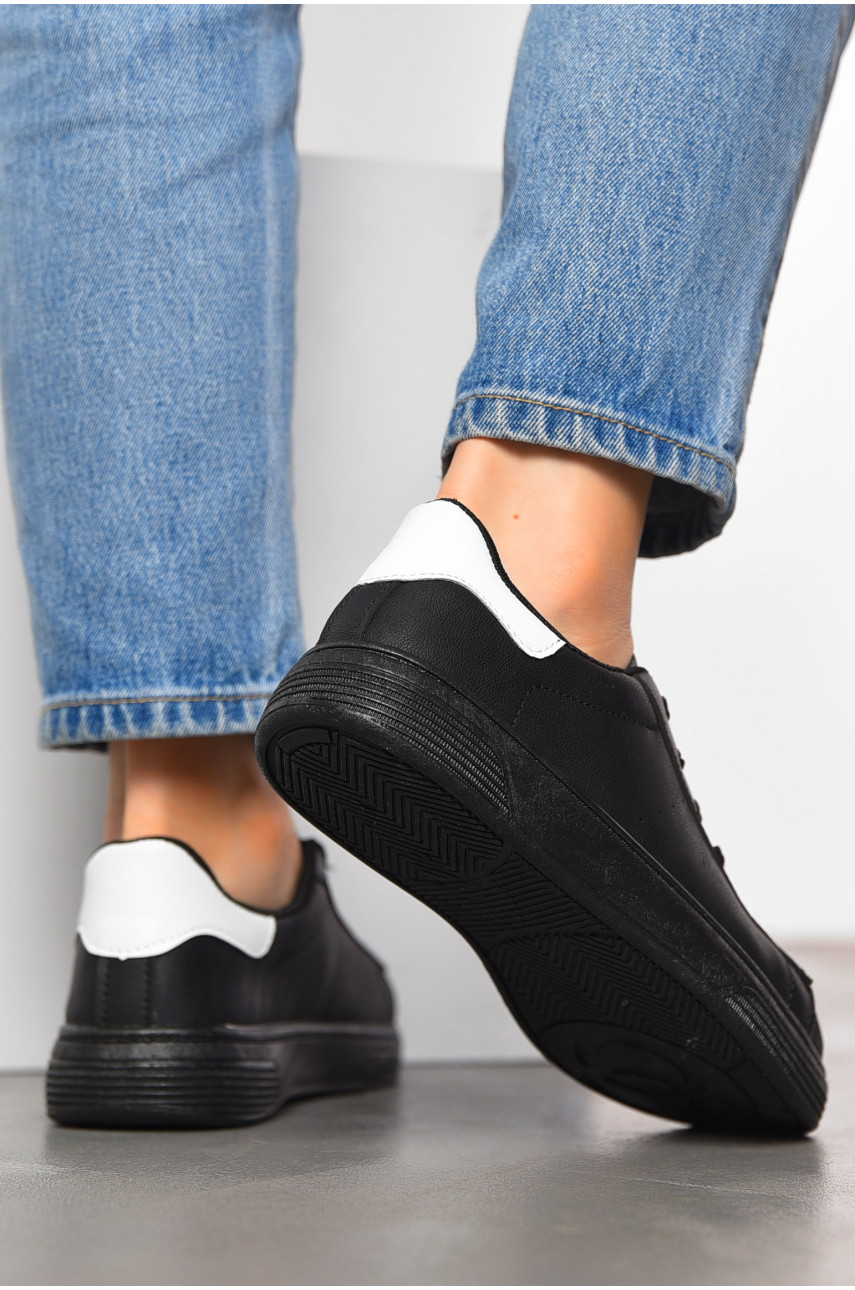 Кросівки жіночі чорного кольору на шнурівці 0213-1 198857 Кросівки жіночі чорного кольору на шнурівці 0213-1 198857